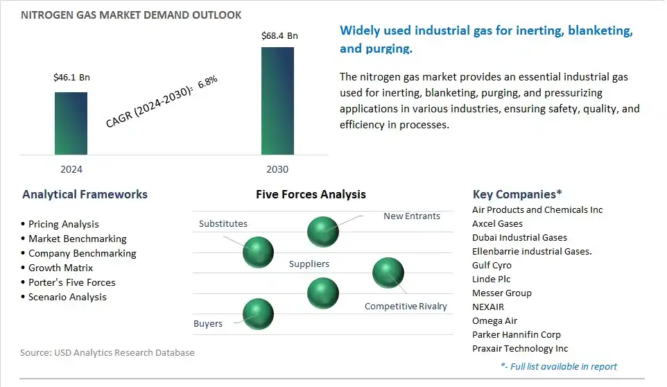 Nitrogen Gas Market- Industry Size, Share, Trends, Growth Outlook