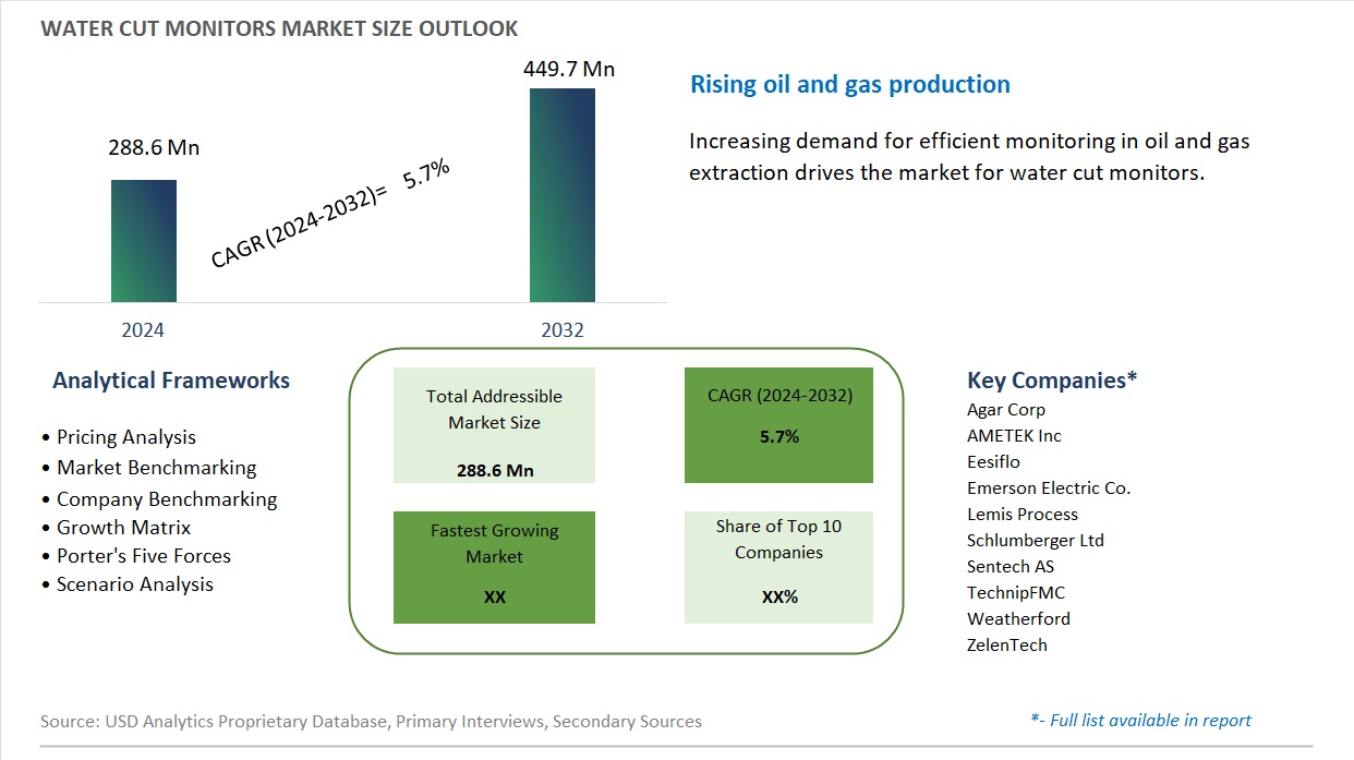 Water Cut Monitors Market Size, Share, Trends, Growth Outlook